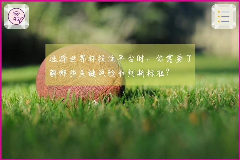 选择世界杯投注平台时，你需要了解哪些关键风险和判断标准？