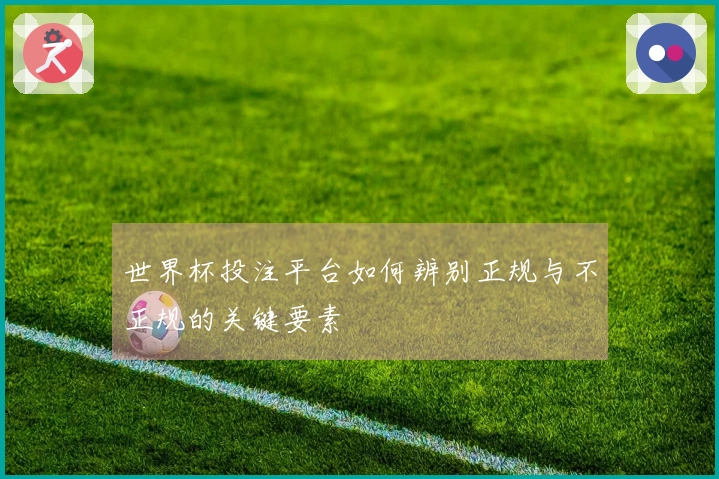 世界杯投注平台如何辨别正规与不正规的关键要素